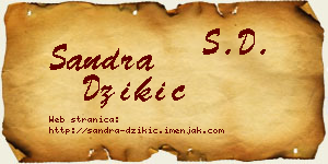 Sandra Džikić vizit kartica